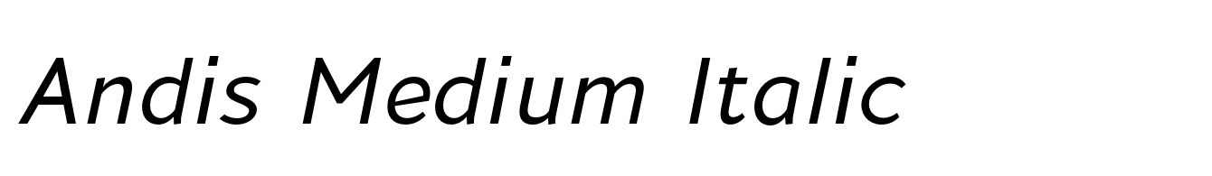 Andis Medium Italic